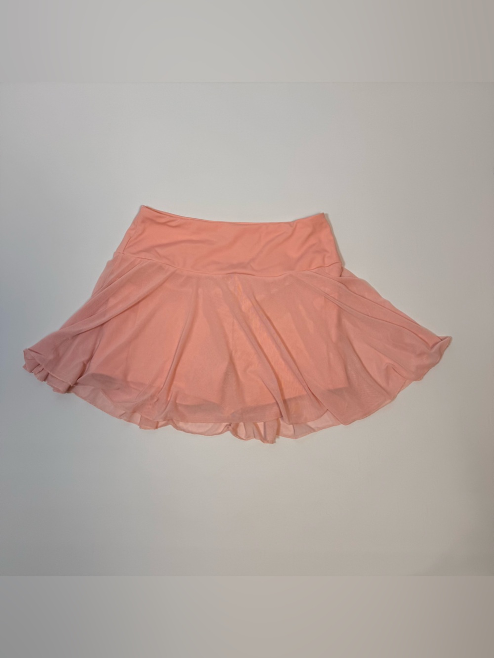 Women's Light Pink Bike Shorts with Ballet Tutu Pockets - M